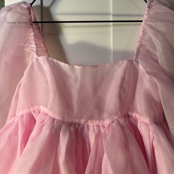 Selkie the Angel Delight Puff Dress Mini Pink Organza size S - Picture 10 of 15